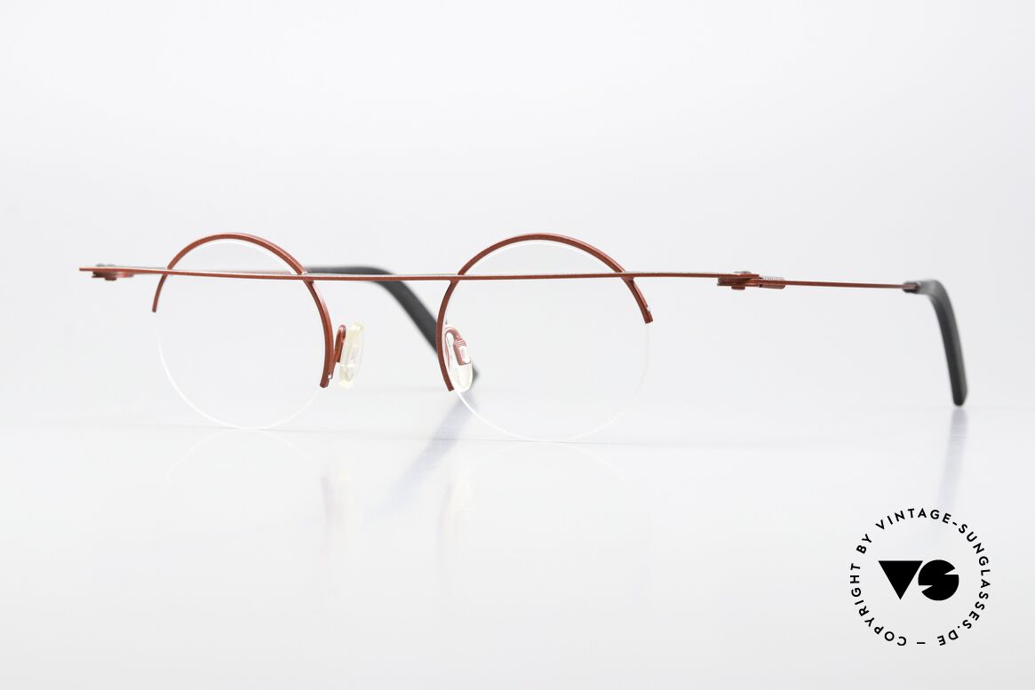 Theo Belgium Gnocchi Designer Specs Semi Rimless, interesting designer glasses by THEO Belgium, Made for Men and Women