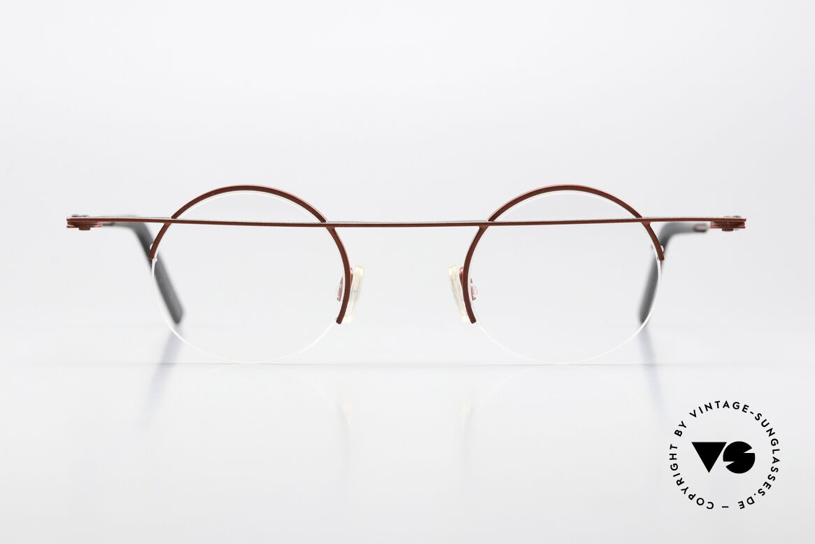 Theo Belgium Gnocchi Designer Specs Semi Rimless, mod. Gnocchi: half rimless with spring hinges, Made for Men and Women