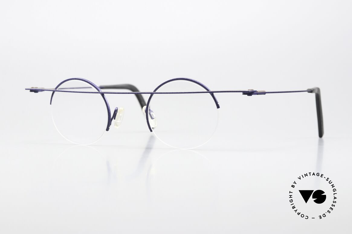 Theo Belgium Gnocchi Bar Eyeglasses Semi Rimless, interesting designer glasses by THEO Belgium, Made for Men and Women