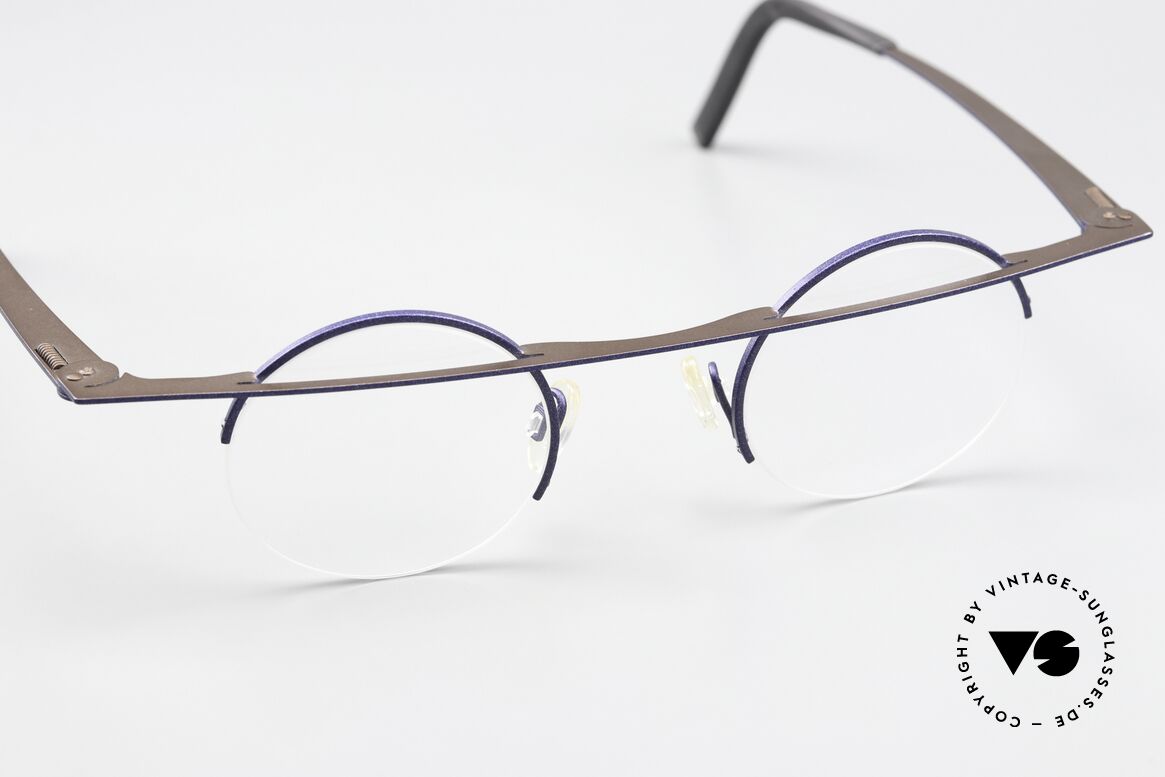 Theo Belgium Gnocchi Bar Eyeglasses Semi Rimless, design and craftsmanship together on TOP level, Made for Men and Women