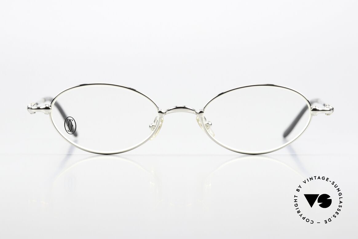 Cartier Mizar - M Oval Frame Luxury Platinum, unisex model of the 'THIN RIM' Collection by Cartier, Made for Men and Women