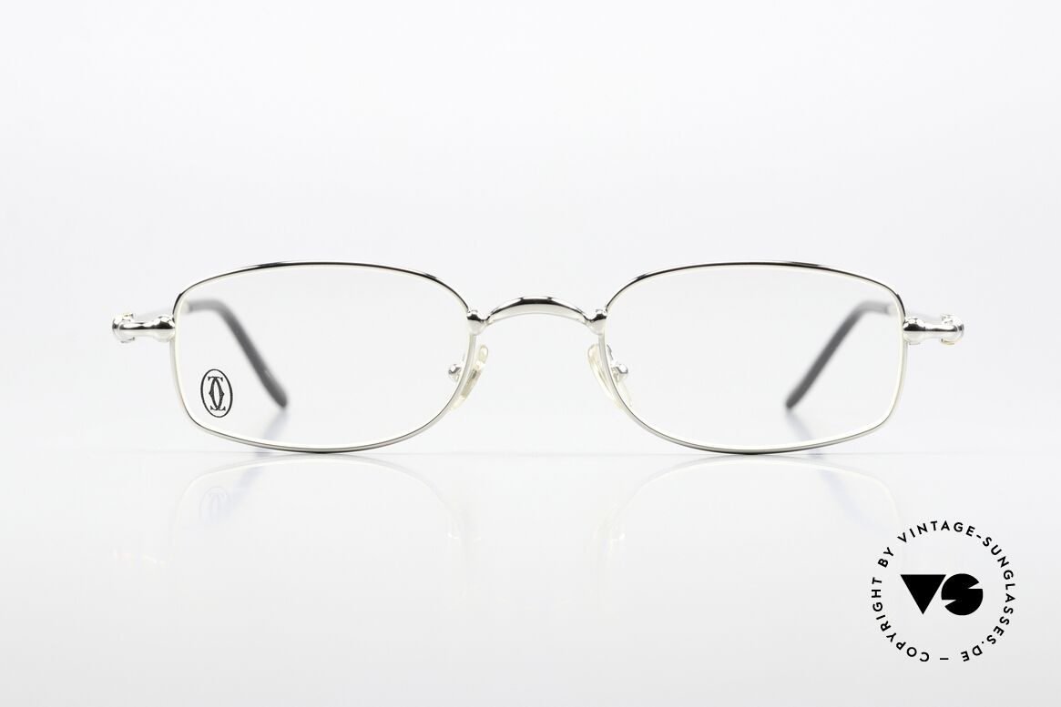 Cartier Sadir - M 90's Luxury Specs Platinum, model from the 'Thin Rim' series by Cartier (size 49/21), Made for Men and Women