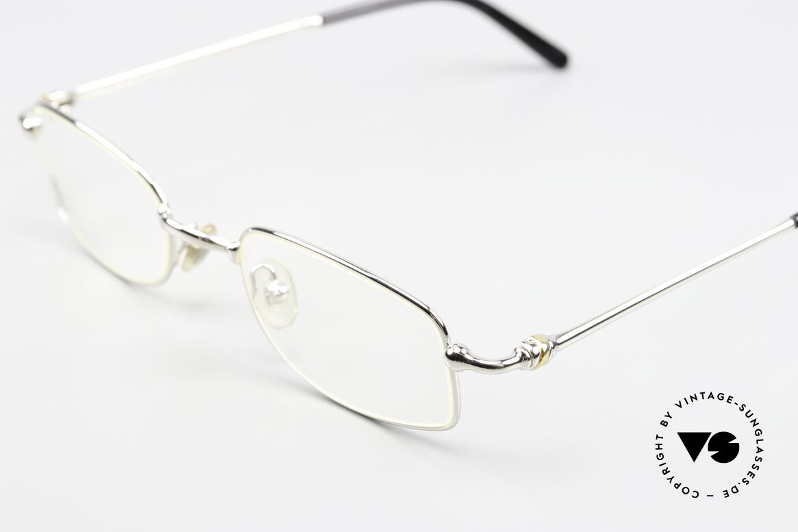 Cartier Sadir - M 90's Luxury Specs Platinum, unworn; lens heigth 30mm almost suitable for progressive, Made for Men and Women