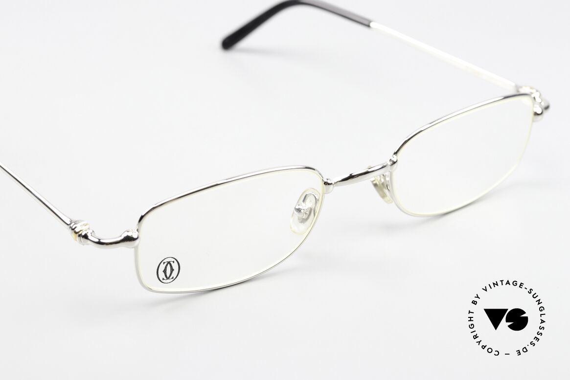 Cartier Sadir - M 90's Luxury Specs Platinum, NO RETRO eyewear; old 1990's original with case & cloth, Made for Men and Women
