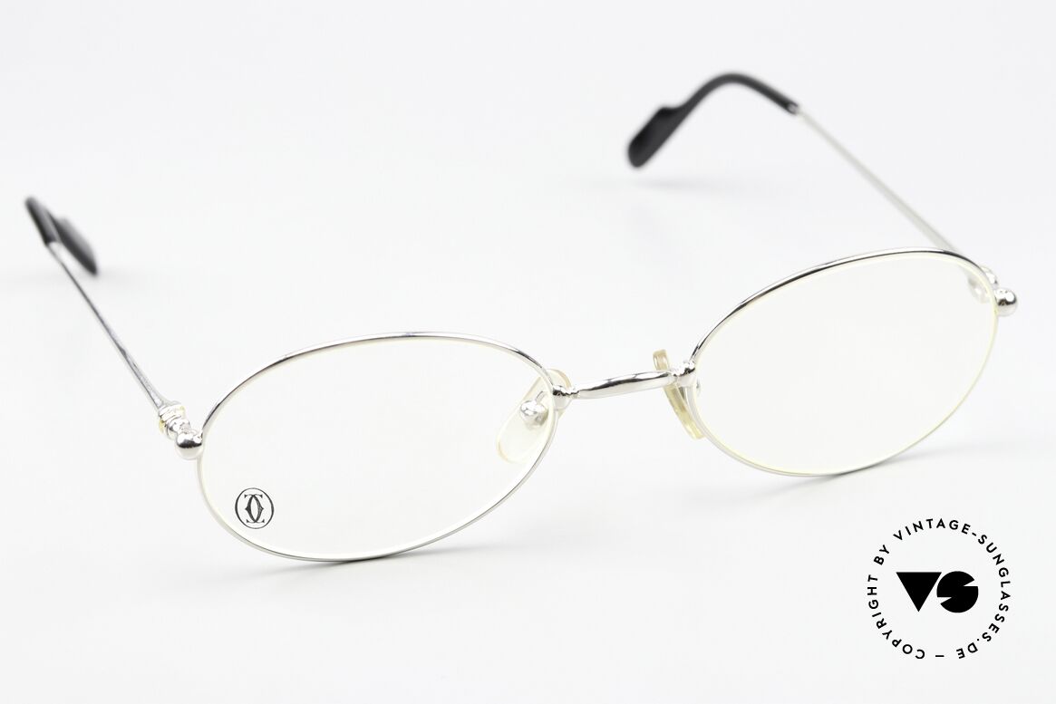 Cartier Saturne - L Rare 53mm Size Platinum, unworn rarity from 1997 with orig. Cartier case & cloth, Made for Men and Women