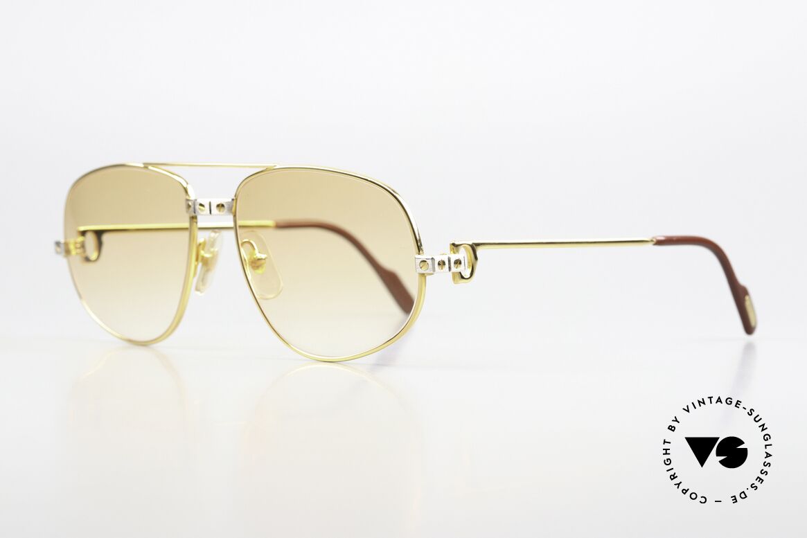 Cartier Romance Santos - M Orange Gradient Sun Lens, this pair (with SANTOS decor) is MEDIUM size 56-16, 135, Made for Men and Women Cartier Romance Santos - M Orange Gradient Sun Lens, this pair (with SANTOS decor) is MEDIUM size 56-16, 135, Made for Men and Women