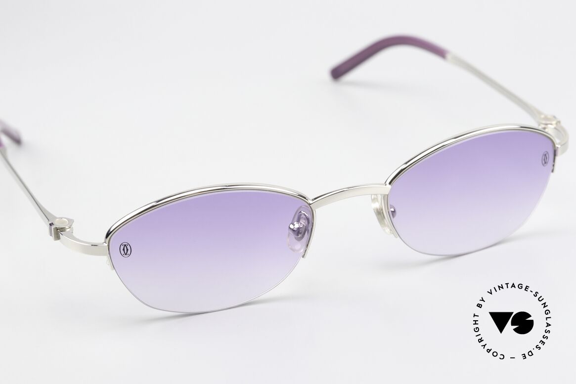 Cartier Anakie Jewelry Collection Glasses, with original Cartier sun lenses: purple gradient, Made for Women