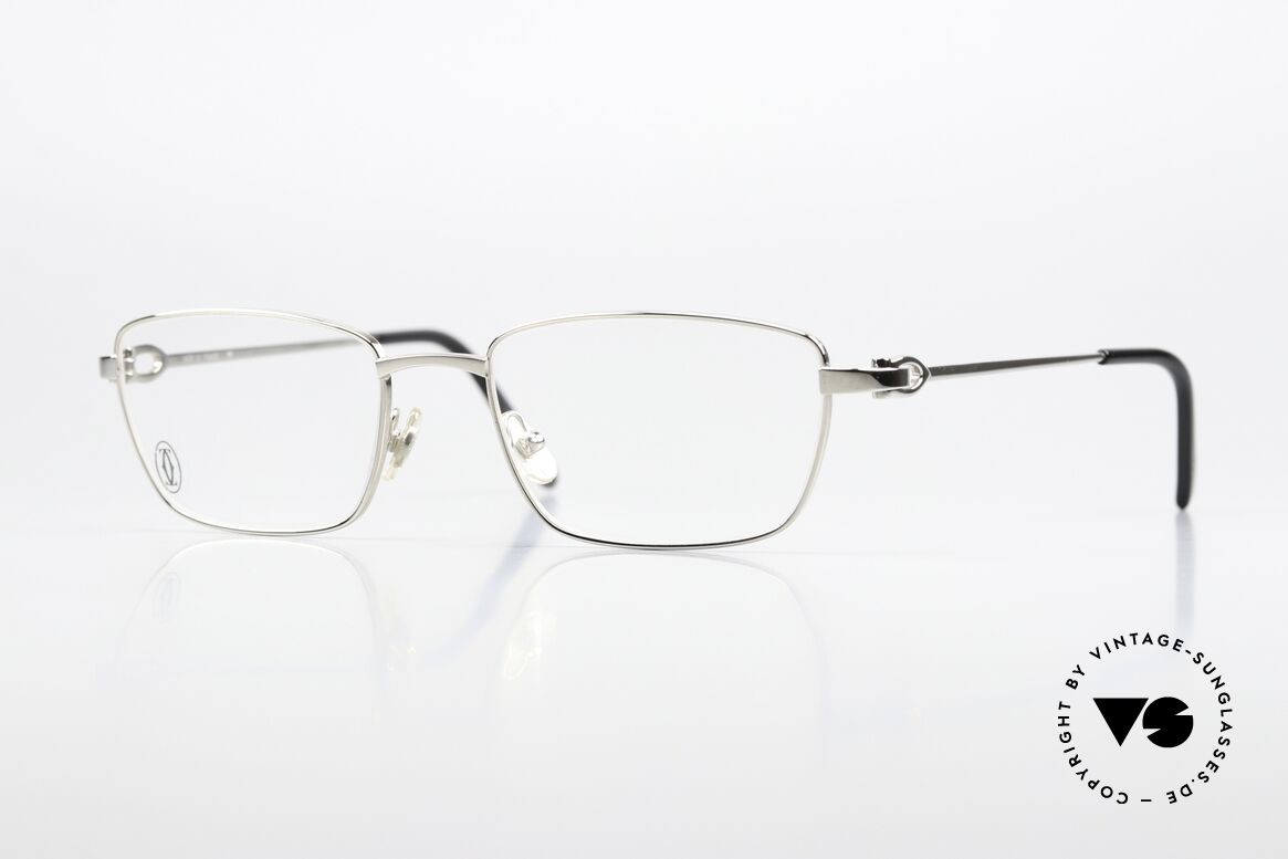 Cartier Tender Platinum Eyeglasses 2009, square Cartier vintage eyeglasses in size 52/18, 135, Made for Men and Women