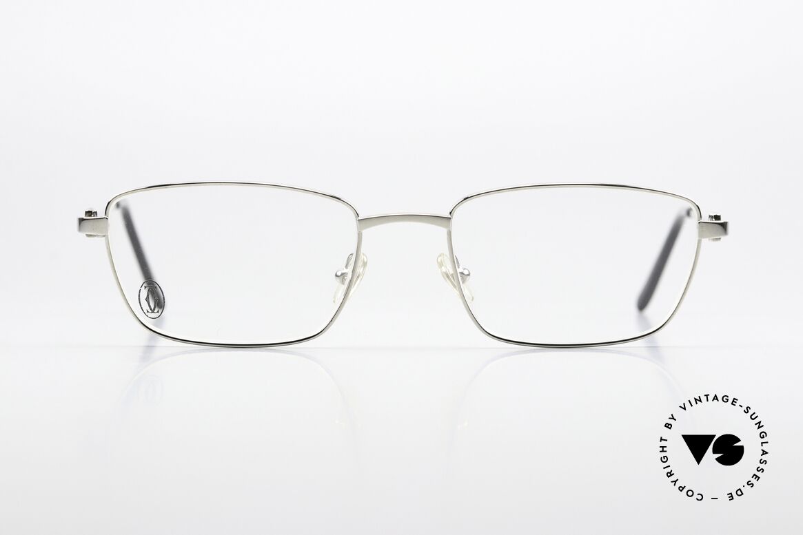 Cartier Tender Platinum Eyeglasses 2009, unisex model of the 'DÉCOR C' Collection by Cartier, Made for Men and Women