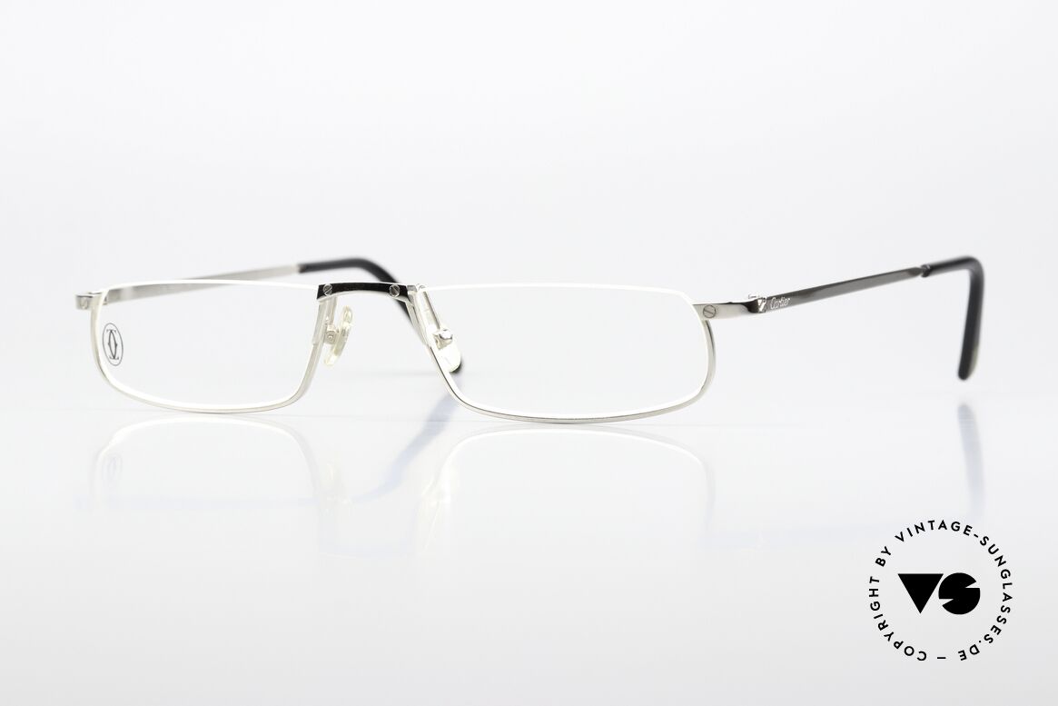 Cartier Half Moon Titanium Reading Spectacles, titanium reading eyeglasses, Cartier size 54/19, 140, Made for Men and Women