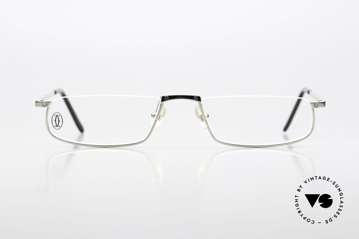 Cartier Half Moon Titanium Reading Spectacles, unisex model of the former 'T' Collection by Cartier, Made for Men and Women