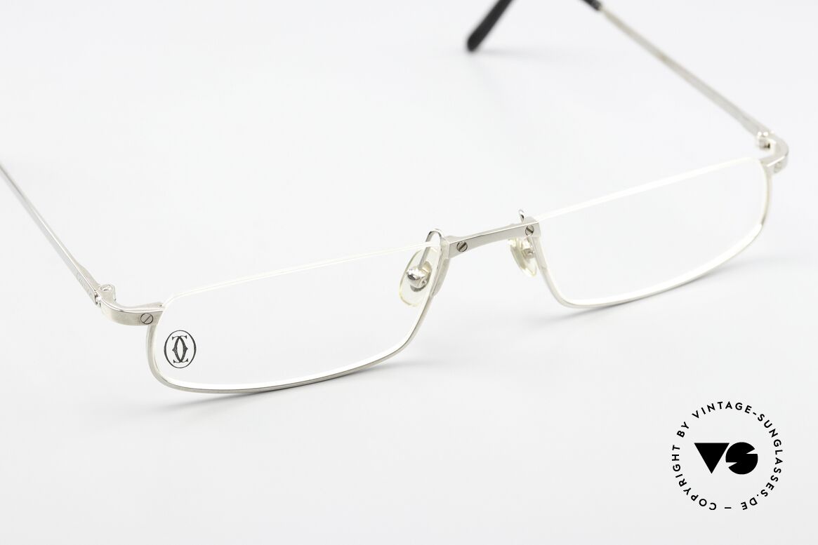 Cartier Half Moon Titanium Reading Spectacles, catalog name: Cartier T-Half Moon T8100684, Platin, Made for Men and Women