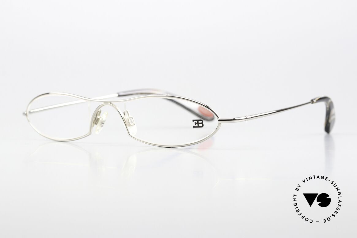 Bugatti 341 Odotype Men's Vintage Designer Frame, ergonomic metal frame with spring hinges, Made for Men