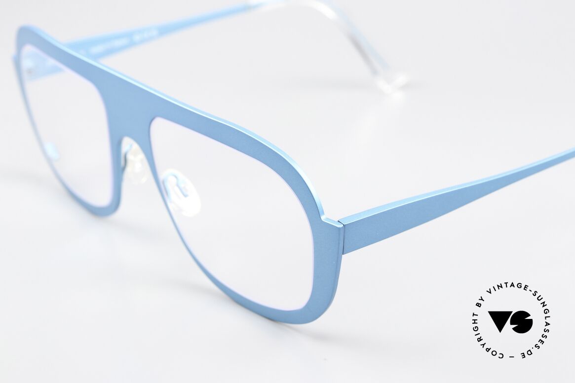 Theo Belgium Bientot Titanium Frame Turquoise, avant-garde eyeglasses for both men and women, Made for Men and Women