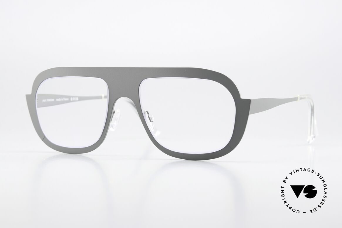 Theo Belgium Bientot Pure Titanium Art Eyewear, Theo Titanium glasses, model Bientôt, size 56/19, Made for Men and Women