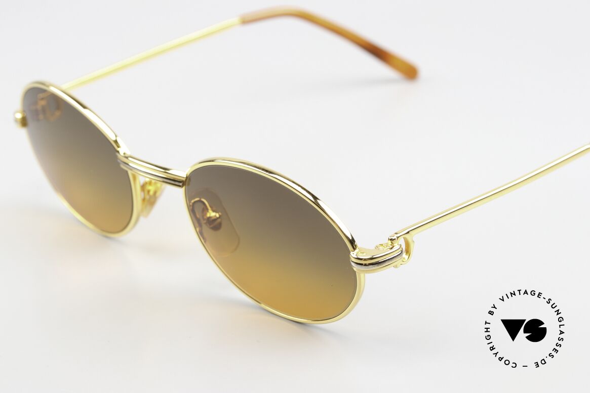 Cartier Saint Honore - S Oval Luxury Sunglasses, NO RETRO specs; but a 25 years old ORIGINAL, rarity, Made for Men and Women