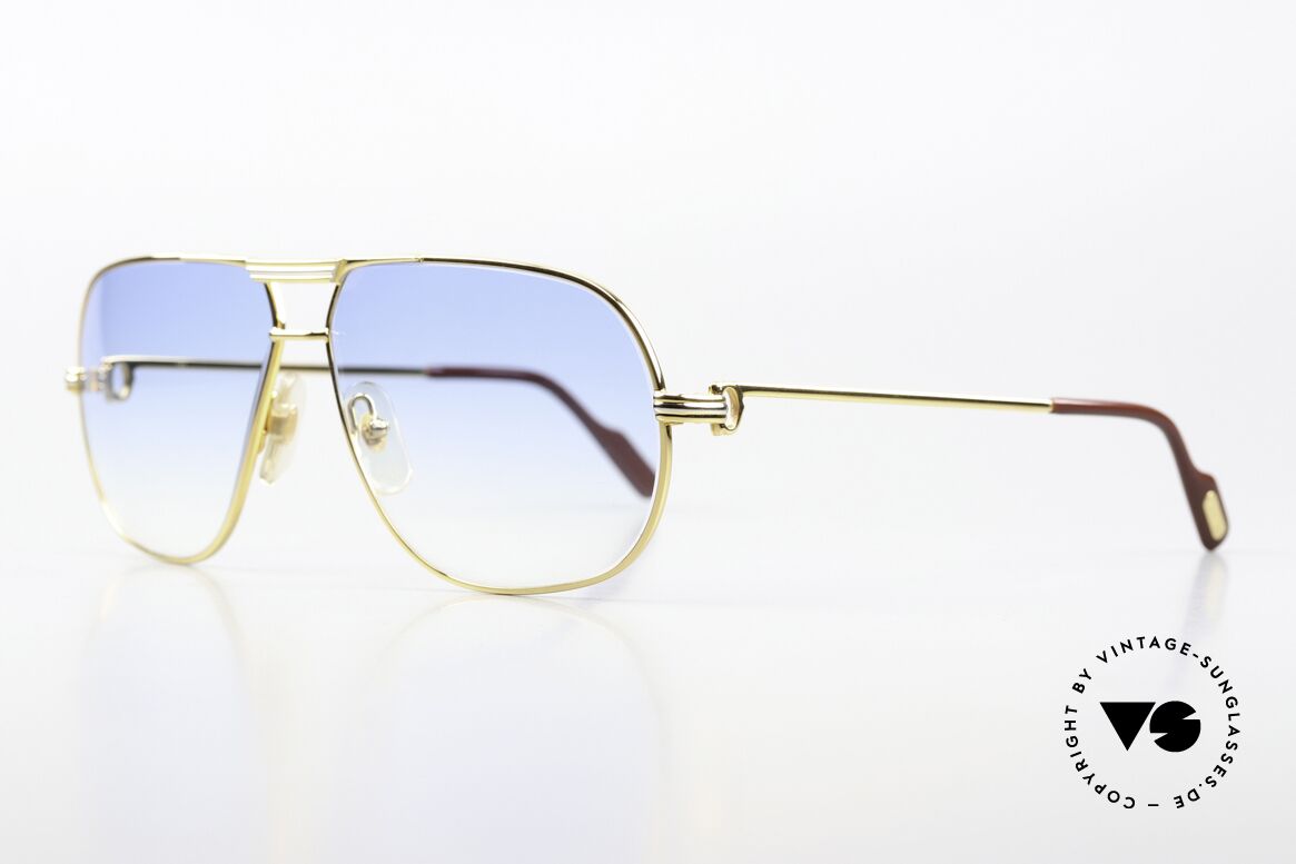 Cartier Tank - L With Light Blue Sun Lenses, Tank: model of the old 'rimmed series' by CARTIER Paris, Made for Men Cartier Tank - L With Light Blue Sun Lenses, Tank: model of the old 'rimmed series' by CARTIER Paris, Made for Men