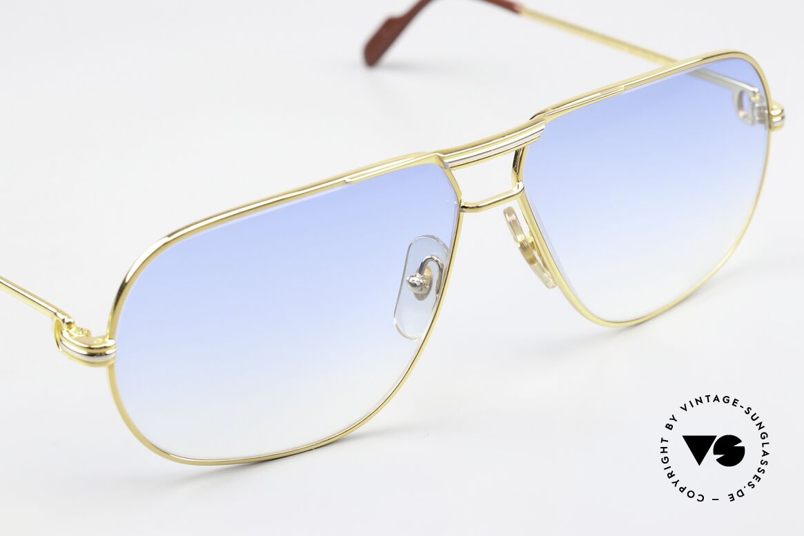 Cartier Tank - L With Light Blue Sun Lenses, unworn with orig. packing (hard to find in this condition), Made for Men Cartier Tank - L With Light Blue Sun Lenses, unworn with orig. packing (hard to find in this condition), Made for Men