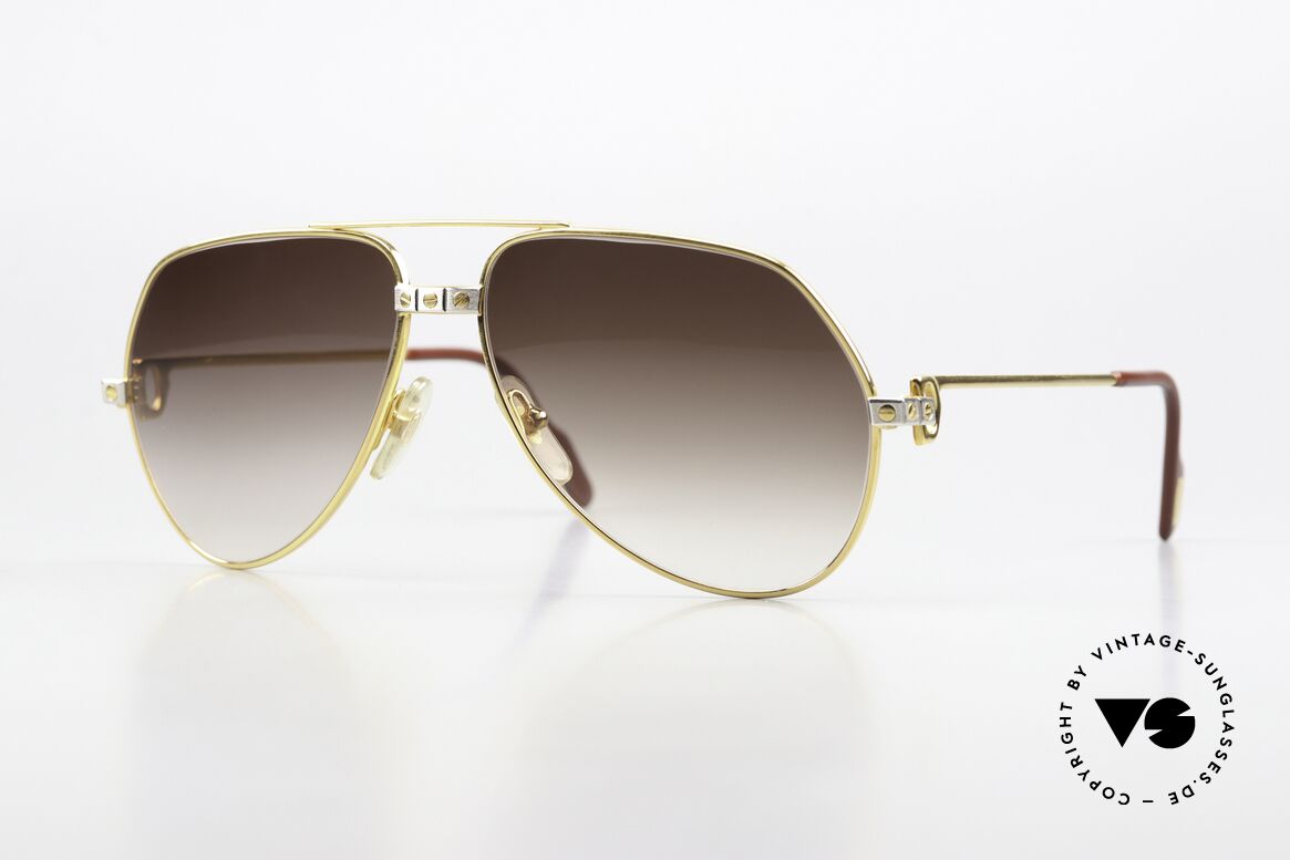 Cartier Vendome Santos - M Brown Gradient Sun lenses, Vendome = the most famous eyewear design by CARTIER, Made for Men Cartier Vendome Santos - M Brown Gradient Sun lenses, Vendome = the most famous eyewear design by CARTIER, Made for Men