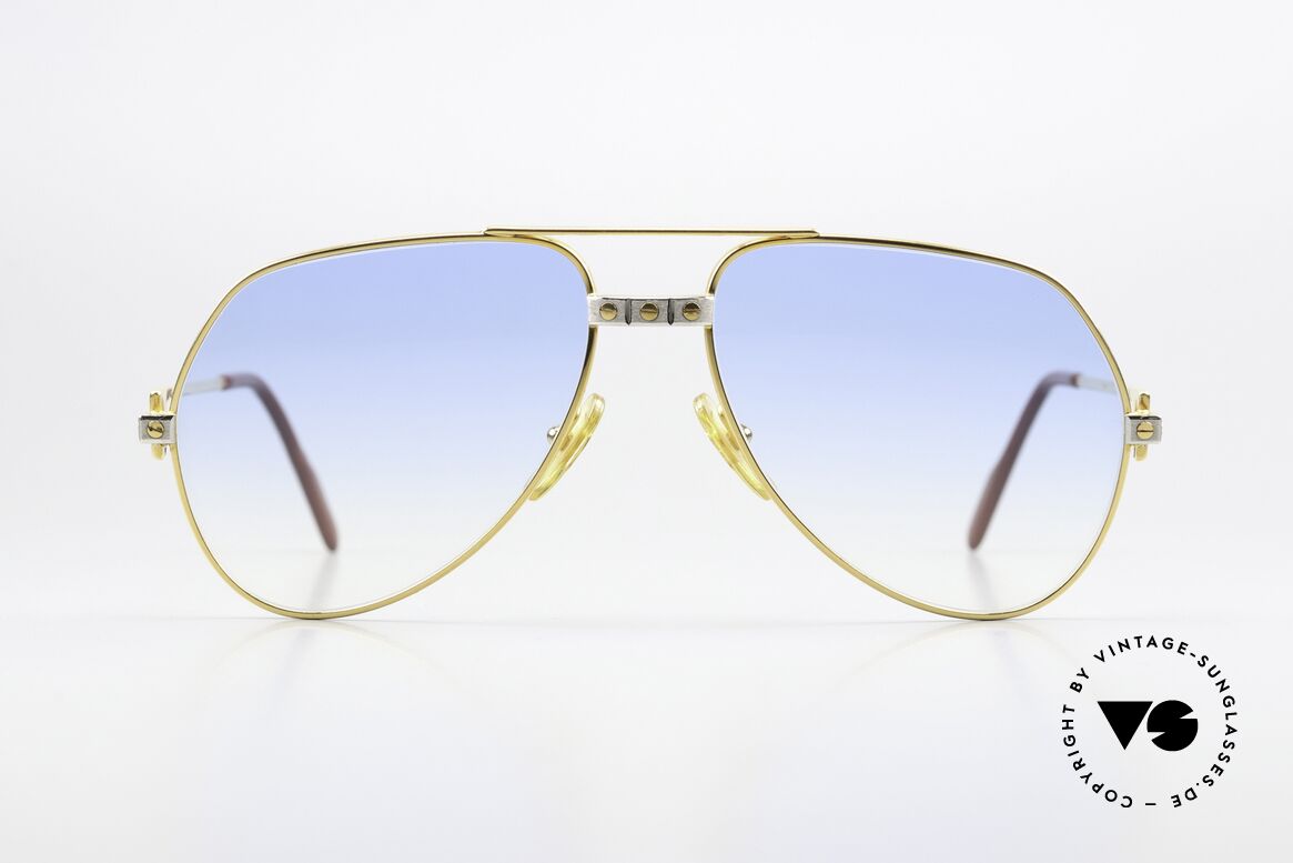 Cartier Vendome Santos - M Light Blue Gradient Lenses, mod. "Vendome" was launched in 1983 & made till 1997, Made for Men and Women