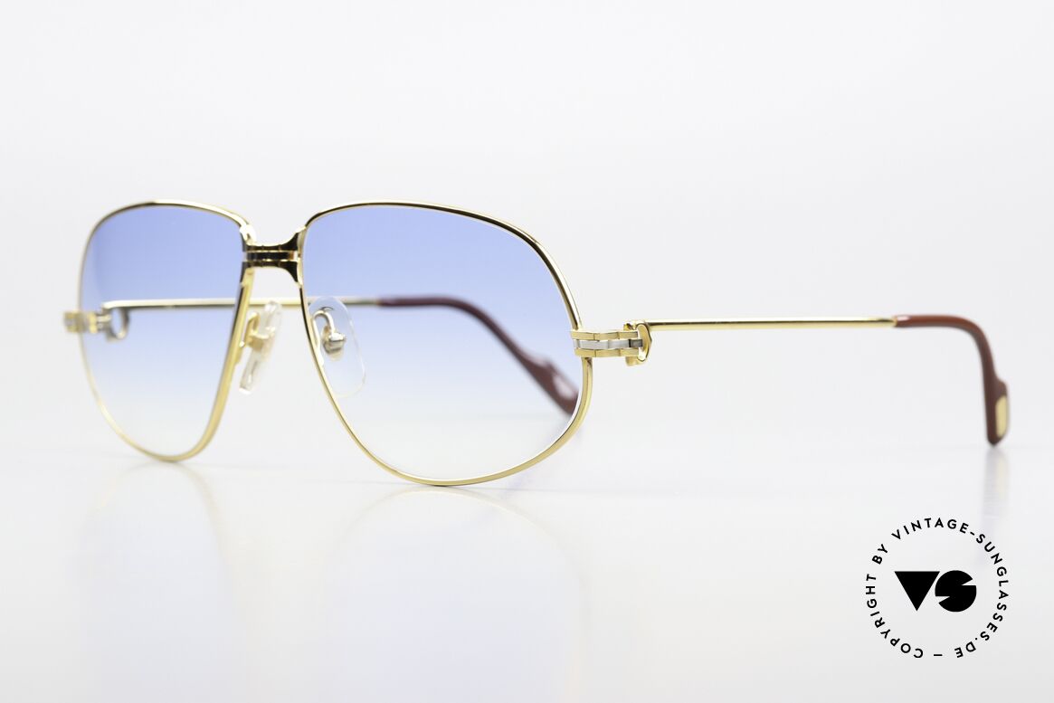 Cartier Panthere G.M. - L Blue Gradient Sun Lenses, mod. "Panthère" was launched in 1988 and made till 1997, Made for Men Cartier Panthere G.M. - L Blue Gradient Sun Lenses, mod. "Panthère" was launched in 1988 and made till 1997, Made for Men