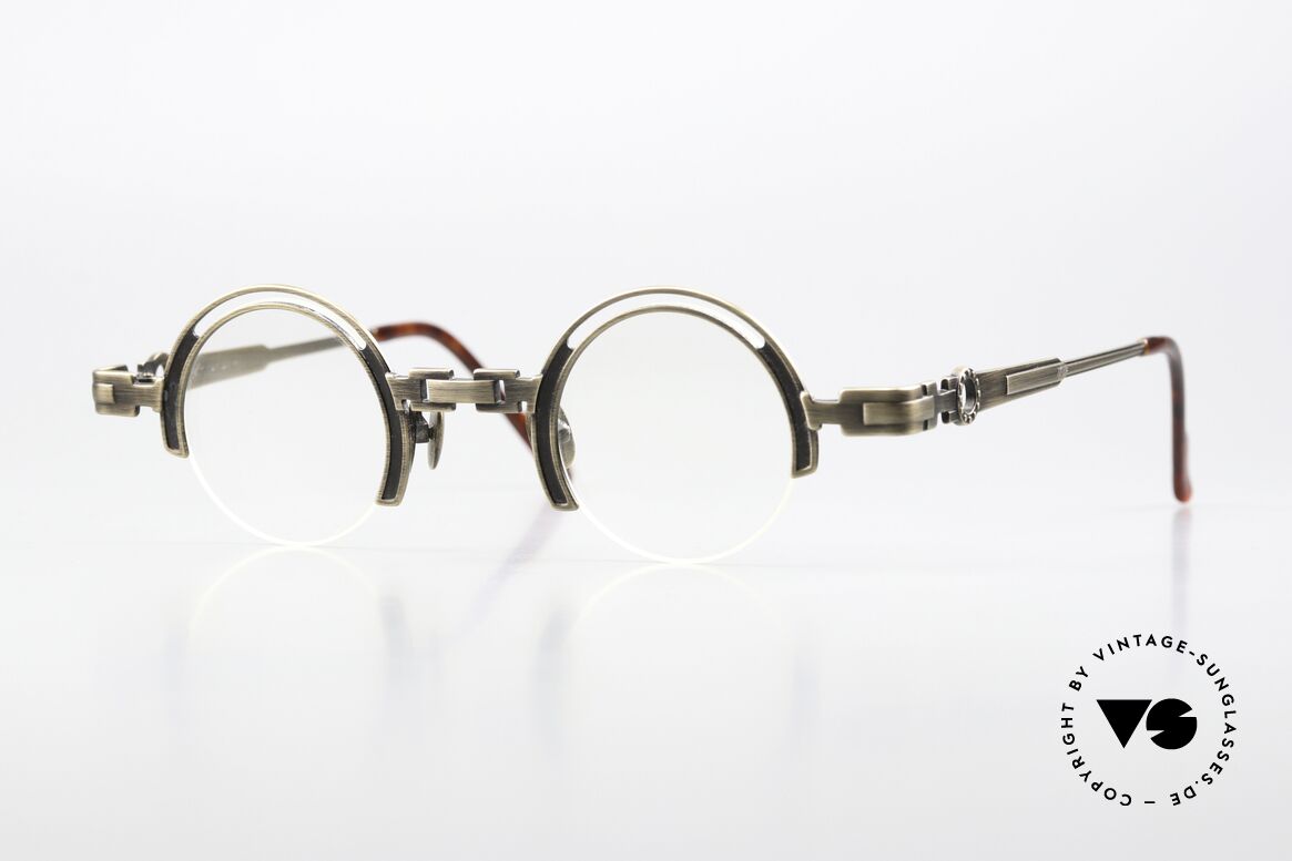 Koure KR8100 Round 90's Steampunk Specs, vintage KOURE eyeglasses from 1994, Steampunk Style, Made for Men and Women Koure KR8100 Round 90's Steampunk Specs, vintage KOURE eyeglasses from 1994, Steampunk Style, Made for Men and Women