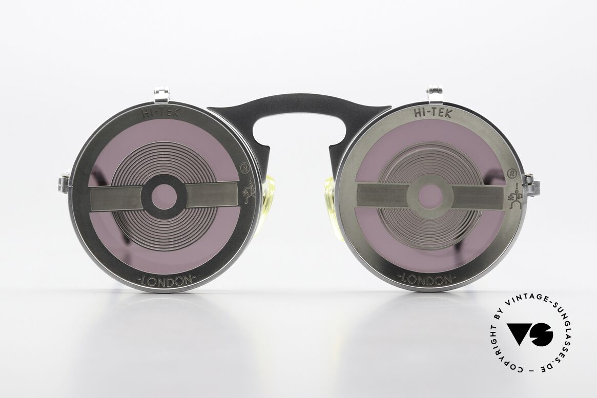 Hi Tek London Flip Up Sunglasses Steampunk, round, retro-futuristic by HI-TEK DESIGNS LONDON, Made for Men and Women