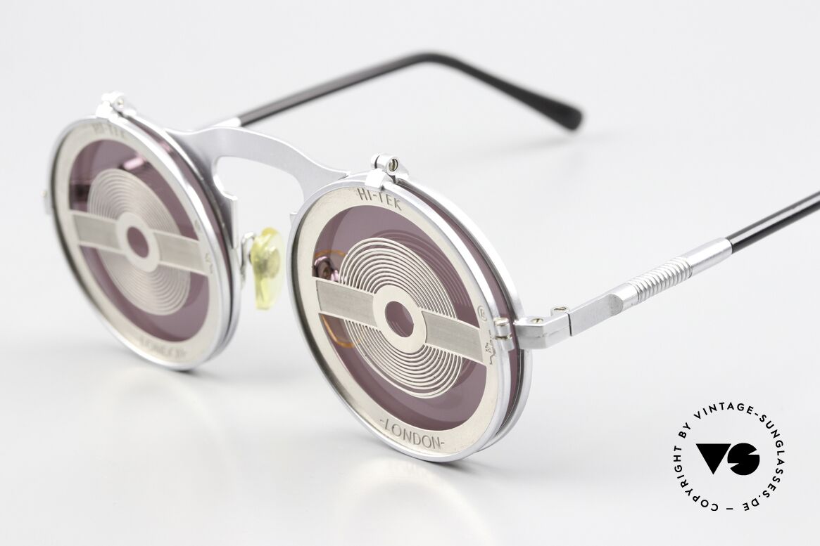 Hi Tek London Flip Up Sunglasses Steampunk, "Industrial Goth Steampunk", rather FUN SUNGLASSES, Made for Men and Women