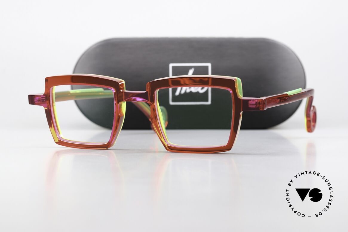 Theo Belgium Vilmos Square Acetate Ladies Frame, avant-garde designer eyeglasses in TOP quality, Made for Women