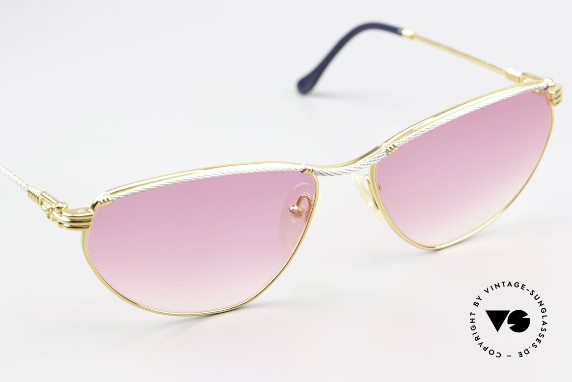 Fred Alize - L Pink Luxury Sunglasses 90's, bicolor frame & famous cat's-eye design; L size 59/16, Made for Women Fred Alize - L Pink Luxury Sunglasses 90's, bicolor frame & famous cat's-eye design; L size 59/16, Made for Women