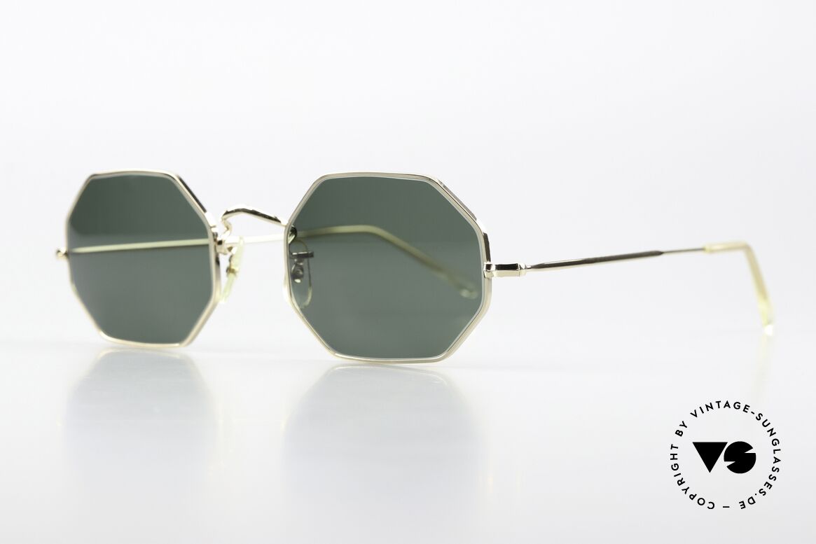 Algha Octag 70's Gold Filled Sunglasses, OCTAGONAL eyewear design from the late 1970's, Made for Men and Women Algha Octag 70's Gold Filled Sunglasses, OCTAGONAL eyewear design from the late 1970's, Made for Men and Women