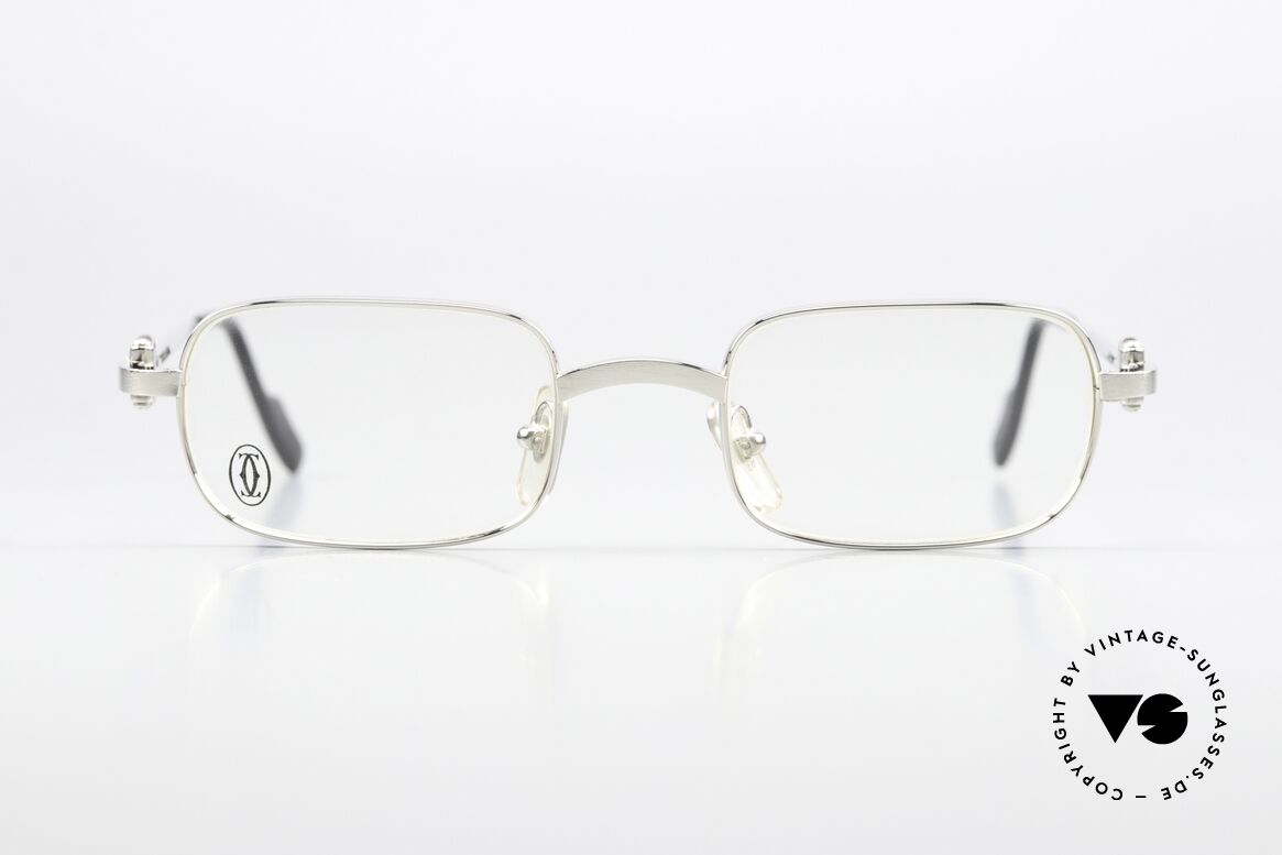Cartier Dreamer - S 90s Frame Brushed Platinum, precious & very striking design, S size 48°21, 135, Made for Men and Women