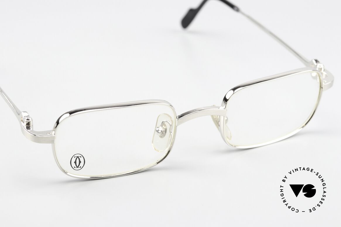 Cartier Dreamer - S 90s Frame Brushed Platinum, unworn rarity with full original Cartier packaging, Made for Men and Women