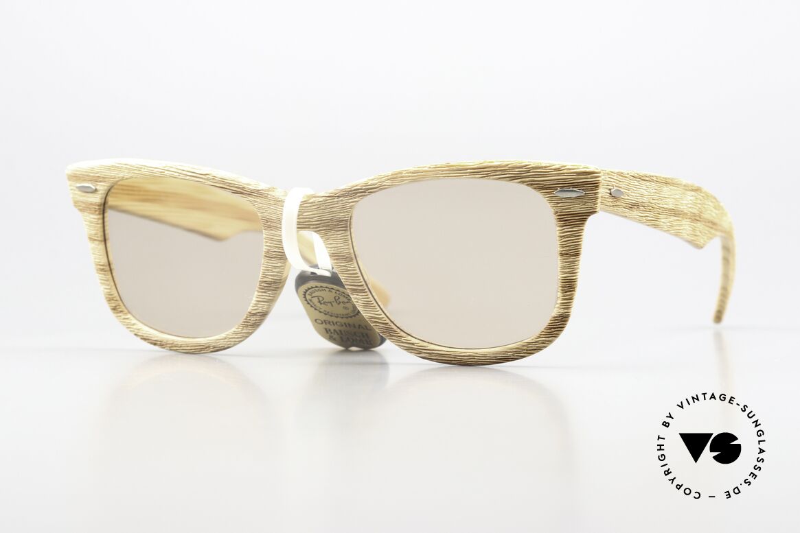 Ray Ban Wayfarer I Woodies B&L USA 80's Wood, Wayfarer = the legend of Ray Ban from the 1980's, Made for Men and Women