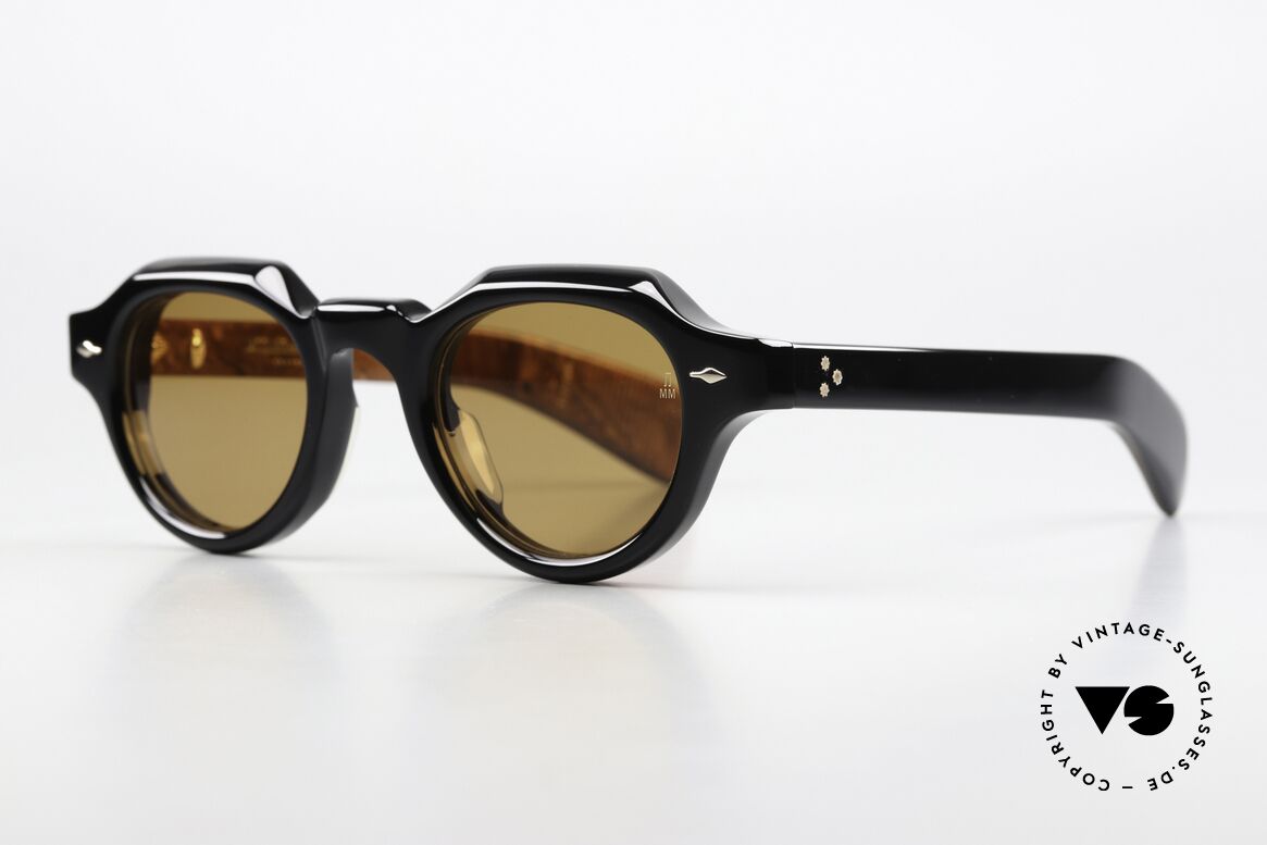 Jacques Marie Mage Kellerman Named After The General, panto shades, col. noir X / orange gold, size 46-24, Made for Men