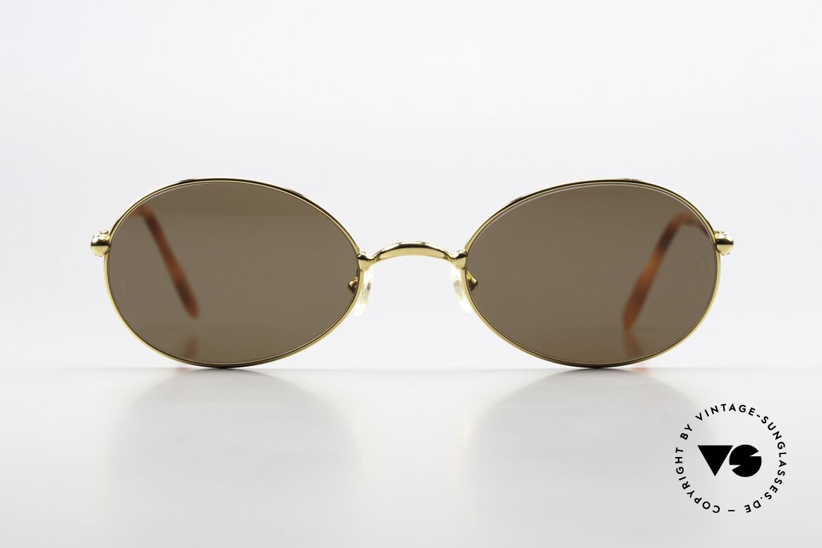 Cartier Saturne - L Luxury Shades Oval 90's, model of the 'Thin Rim' series by Cartier; M-L size 53/21, Made for Men and Women