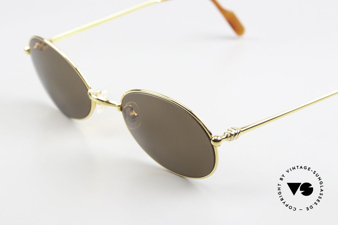 Cartier Saturne - L Luxury Shades Oval 90's, orig. Cartier sun lenses (100% UV) with CARTIER LOGOS, Made for Men and Women