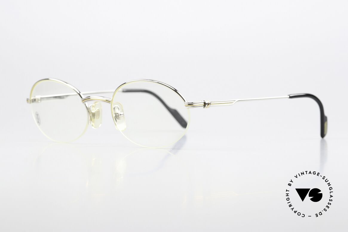 Cartier Manhattan - M Semi Rimless 90's Frame, luxury Cartier half-frame, -lightweight and flexible, Made for Men and Women
