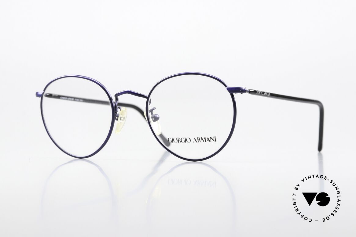 Giorgio Armani 138 Panto Specs Dark Blue Black, world famous 'panto'-design .. a real eyewear classic, Made for Men and Women