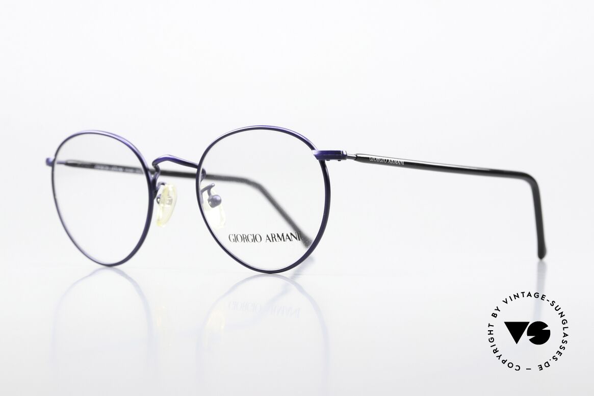 Giorgio Armani 138 Panto Specs Dark Blue Black, interesting frame coloring in DARK BLUE and BLACK, Made for Men and Women