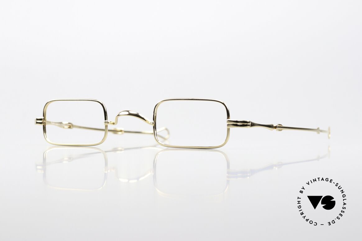 Lunor I 13 Telescopic Square Reading Frame Telescope, very rare Lunor reading glasses with slide temples, Made for Men and Women