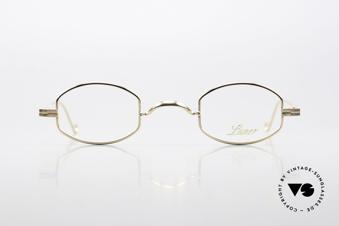 Lunor II 02 Small Frame Gold Plated, Lunor: timeless classics, made in Germany, unisex, Made for Men and Women
