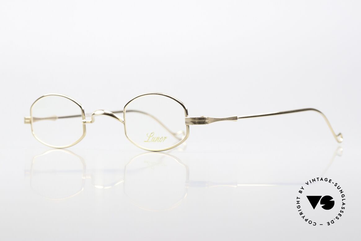 Lunor II 02 Small Frame Gold Plated, model II 02 = size 37°24 & temple length: 136mm, Made for Men and Women