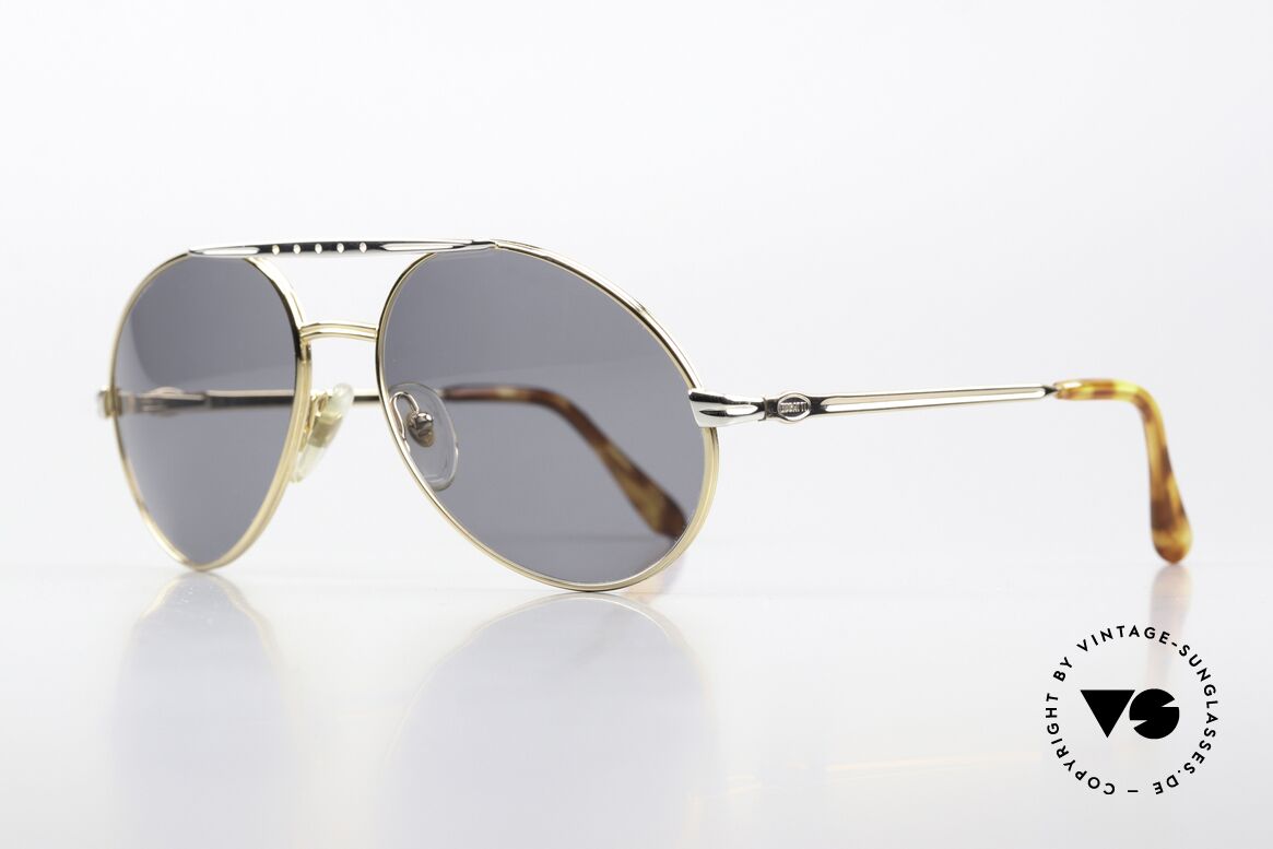 Bugatti 02926 Men's Sunglasses 1980's Large, high-end frame finish: gold-plated & platinum bridge, Made for Men