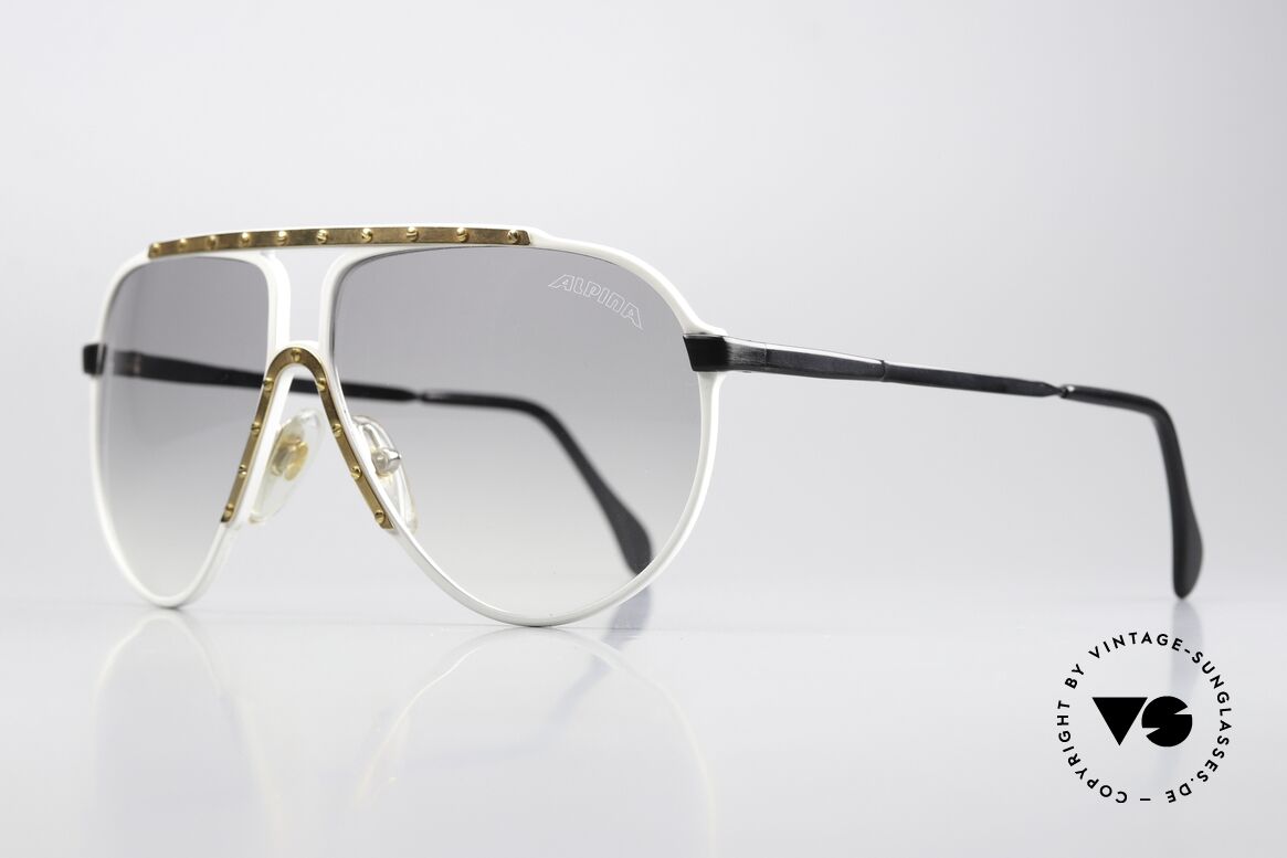Alpina M1 Iconic Shades Limited Edition, gray-gradient sun lenses with orig. ALPINA logo, Made for Men and Women
