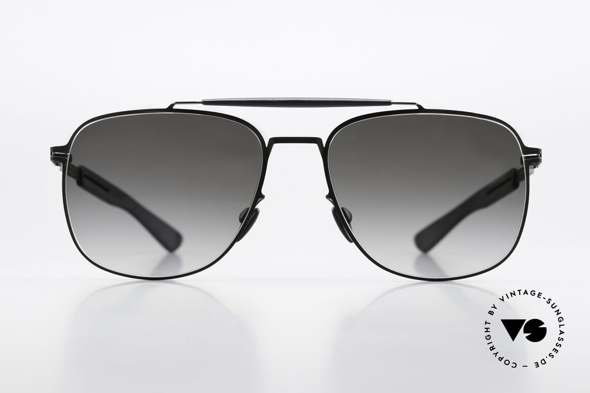 Mykita Mylon Elon Square Designer Sunglasses, size 58-18, col. 243 (pitch black-gray gradient), Made for Men