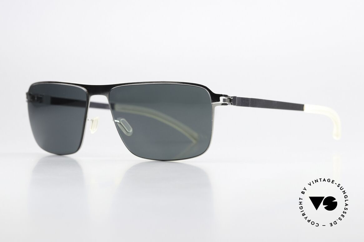 Mykita Greyson Classic Sunglasses Silver, color 013 "Shiny Silver" with POLARIZED sun lenses, Made for Men