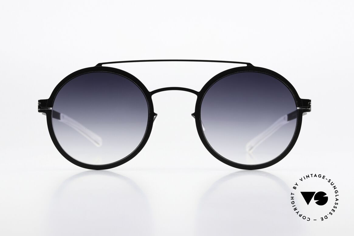 Mykita Lupita Gray Gradient Sun Lenses, round glasses, Decades Sun-Collection (women & men), Made for Men and Women