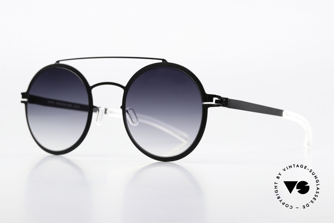 Mykita Lupita Gray Gradient Sun Lenses, matte black frame & gray gradient sun lenses; 100% UV, Made for Men and Women