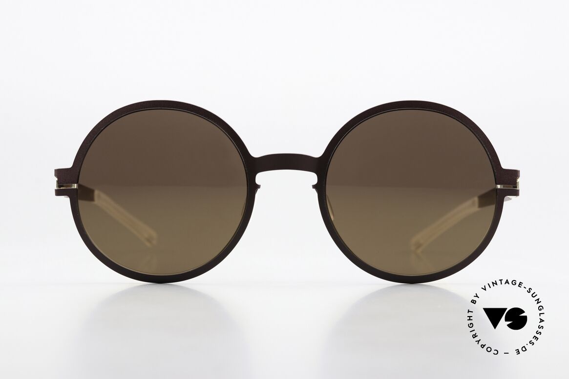 Mykita Scarlett Slightly Mirrored Sun Lenses, round glasses, Decades Sun-Collection; ladies shades, Made for Women